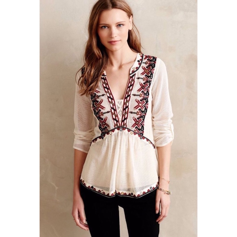 ✨EUC Anthropologie peasant blouse